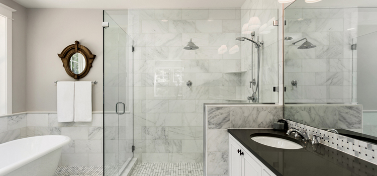 bathroom shower door installation in Santa Monica
